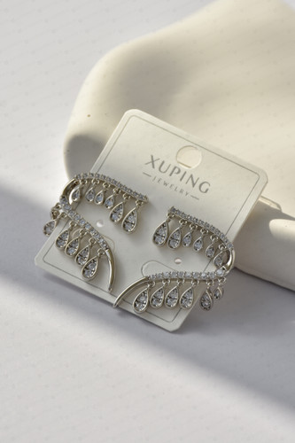 خرید و قیمت گوشواره زنانه مدل آبشاری نگیندار