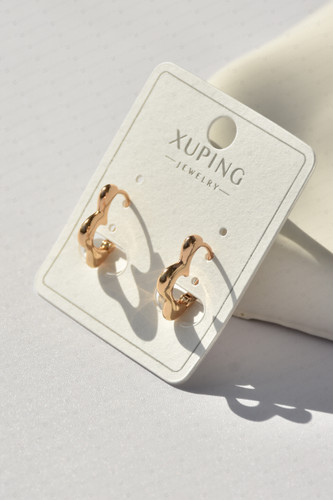 گوشواره حلقهای قلب دفرمه برند ژوپینگ