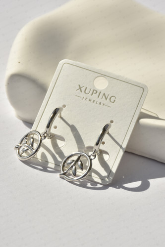 قیمت و خرید گوشواره ژوپینگ حلقه اویز طرح برگ