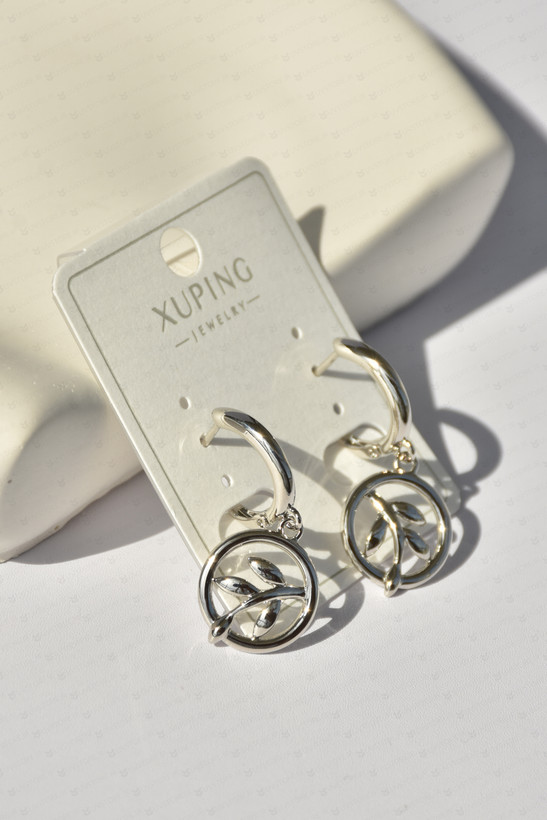 گوشواره حلقهای آویزی برگ برند ژوپینگ