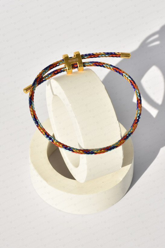 دستبند هرمس بند مارشال طنابی هفت رنگ