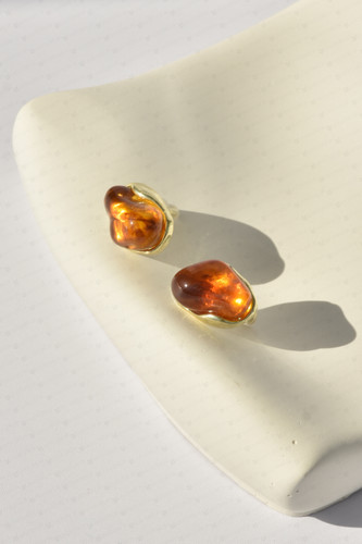 قیمت و خرید گوشواره میخی زنانه مدل کهربا