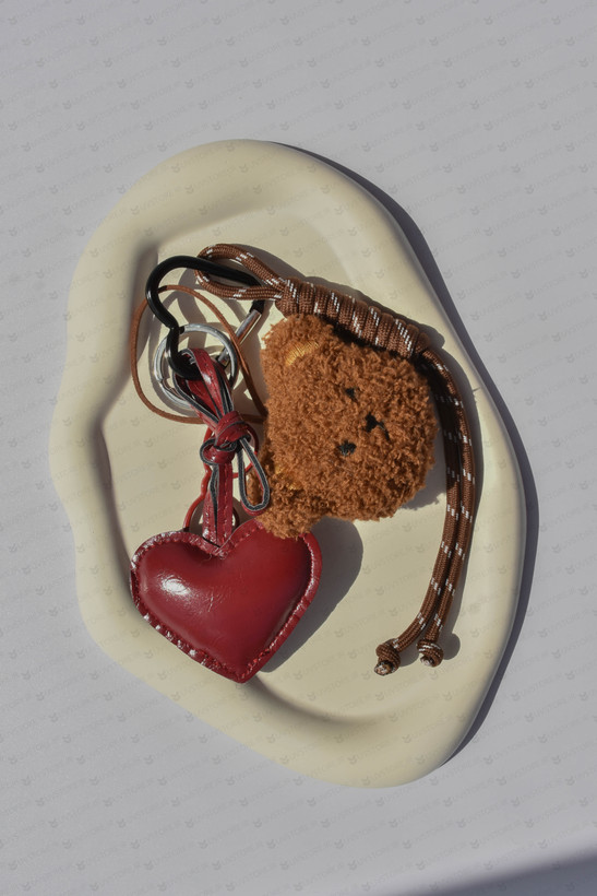 آویز کیف چارم بگ تدی و قلب