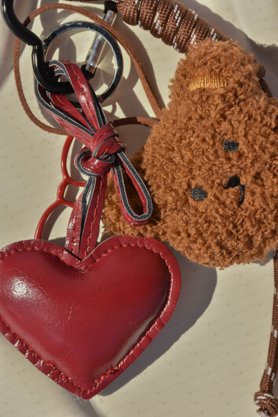 آویز کیف چارم بگ تدی و قلب